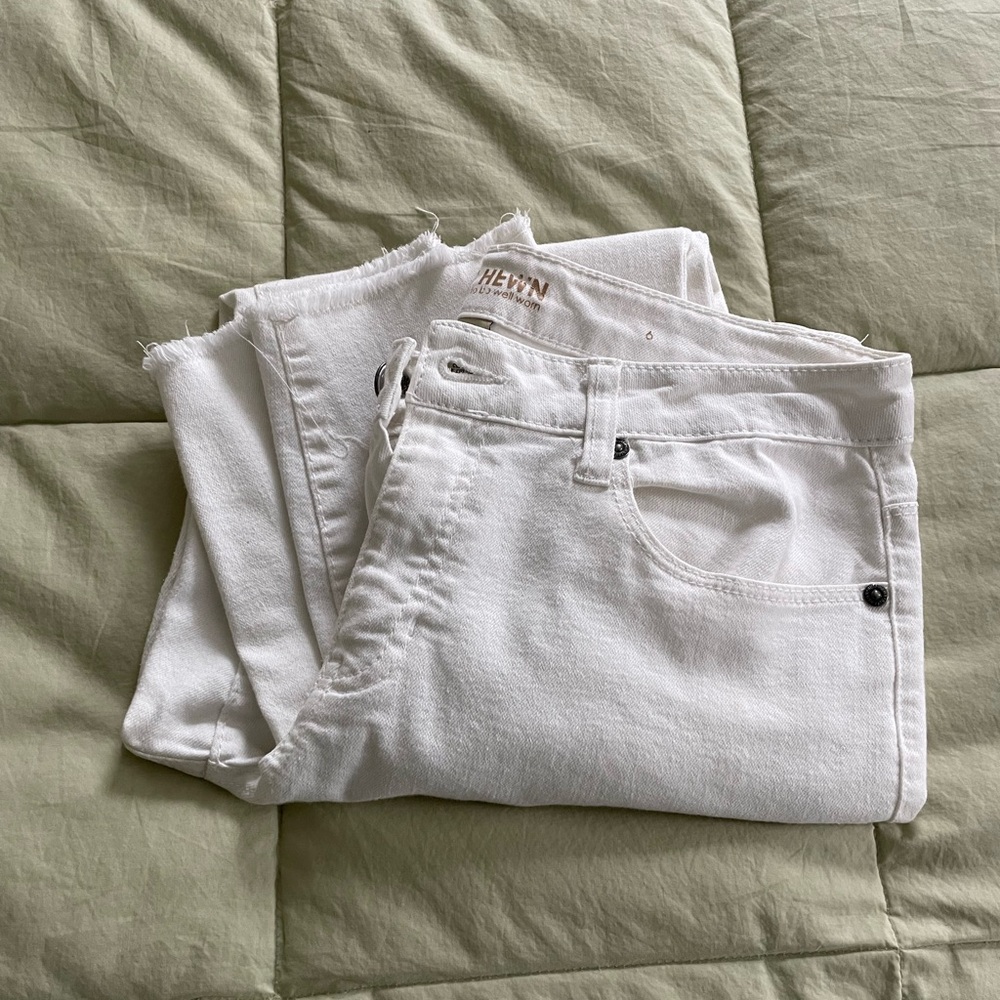 Ruff Hewn Cream Denim Trousers